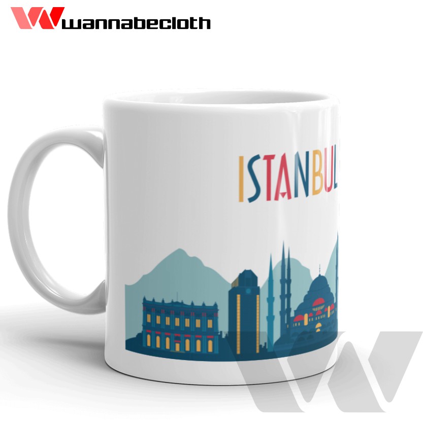 Gelas Istanbul Turki Mug Istanbul Turki Souvenir Istanbul Turki Mug World City v3