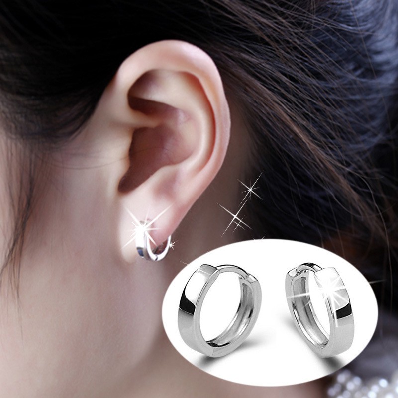 925 Sterling Silver Wanita Anting-Anting Berlian Kupu-kupu Telinga Buckle Mutiara Klip Telinga Fashion Perhiasan Sederhana