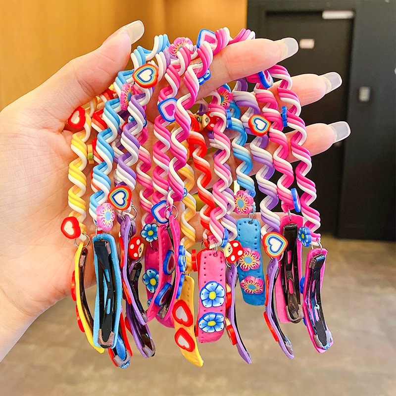 Fashion Children Twist Braid Curling Stick Hair Clip Kids Dirty Braid Curler Color Braiding Hair Tie Girl Hair Accessories