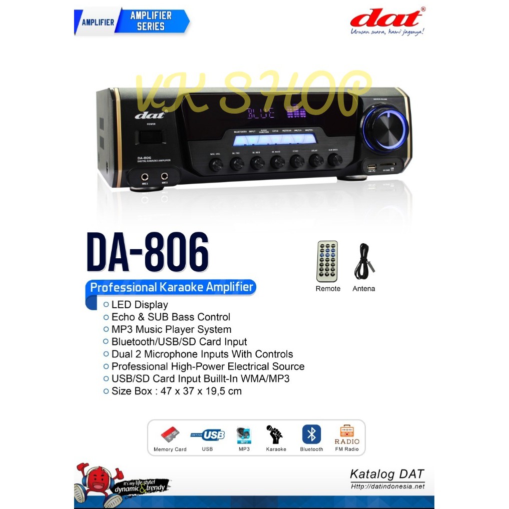 POWER AMPLIFIER DAT DA 806 / DA806 ORIGINAL