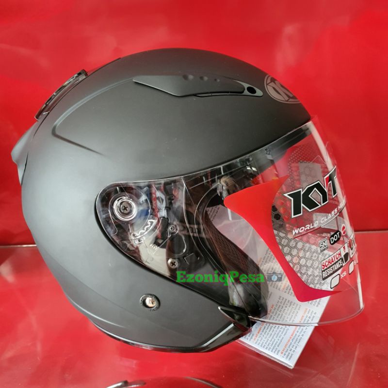 Jual HELM KYT GALAXY SLIDE SOLID BLACK DOFF Shopee Indonesia