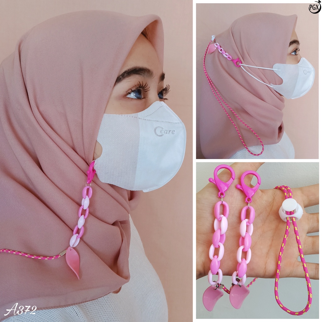 PGX Strap Masker 2in1 Konektor Headloop Tali Masker Kalung Masker Rantai Aksesoris Fashion - A372