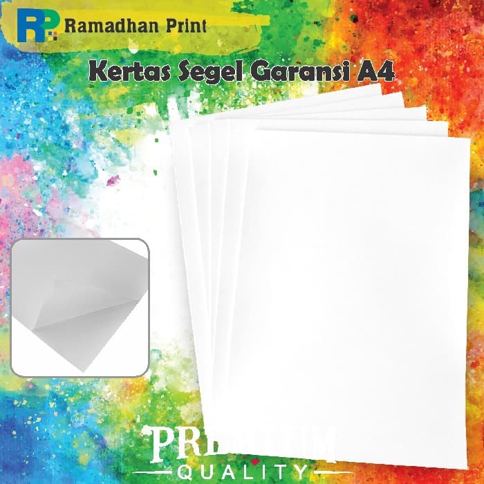 Kertas Segel Premium Sticker Garansi Stiker Pecah Telur Putih Polos A4