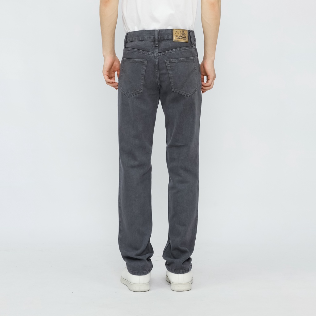 Fathco - Celana Jeans Pria Standar Reguler Abu