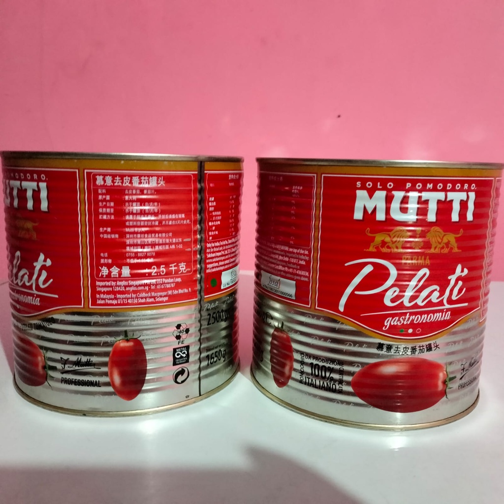 

Mutti pelati gastronomia tomat pelled 2,5kg free bublewrap & dus