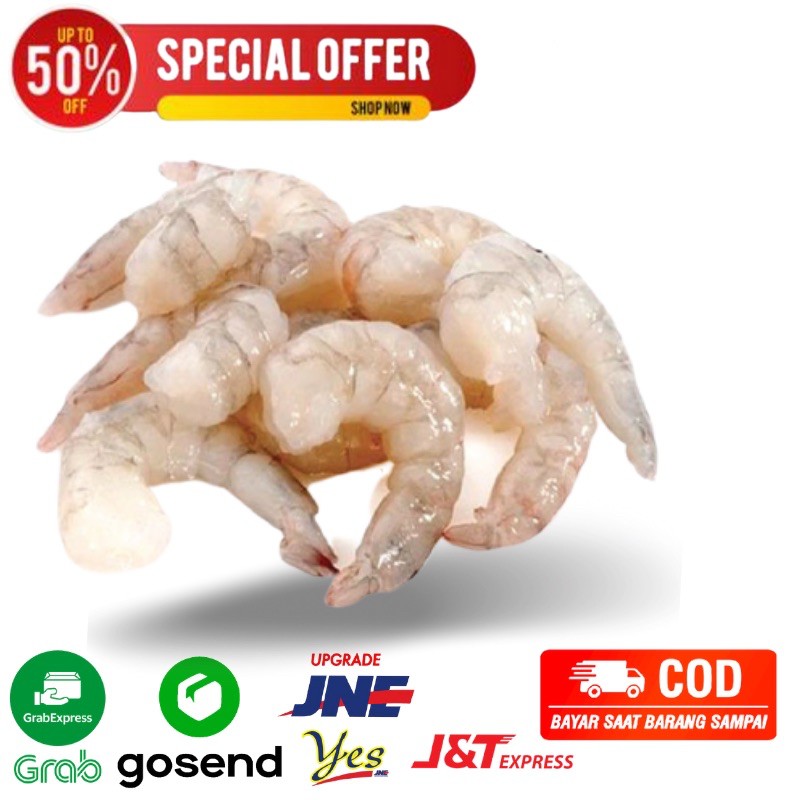 

Udang kupas vanami / vaname 250 gram ikan segar Bandung (L)