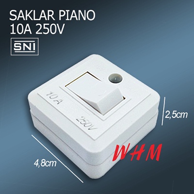 SAKLAR PIANO ENGKEL Saklar Tempel OB Engkel Single Piano ELTRA / Sakelar Lampu / Switch / Mini Sakla