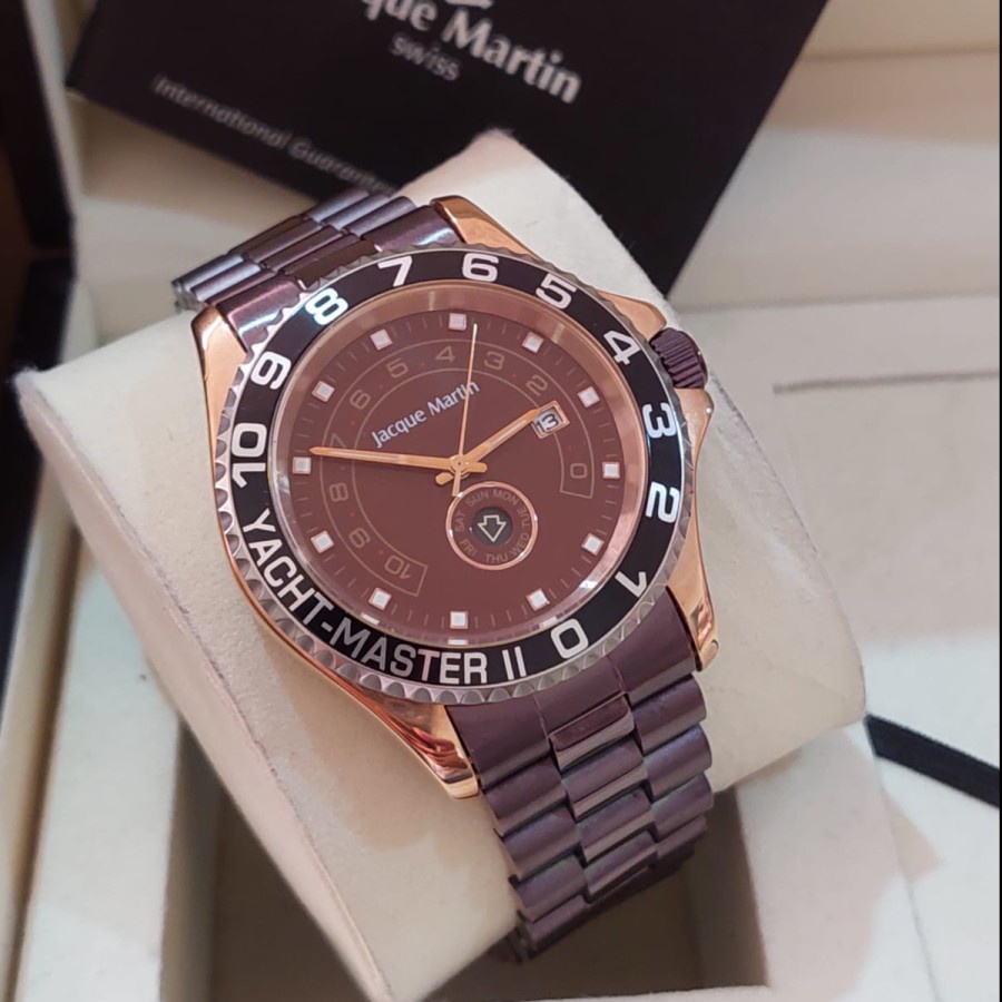 JAM TANGAN PRIA JACQUE MARTIN 3176 MEBNRBO ORIGINAL MURAH