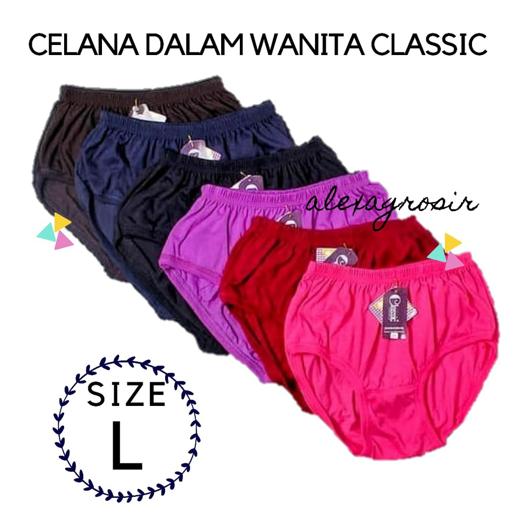 Undies Celana Dalam Wanita Merk Classic Ukuran ampe extra jumbo size Free size L