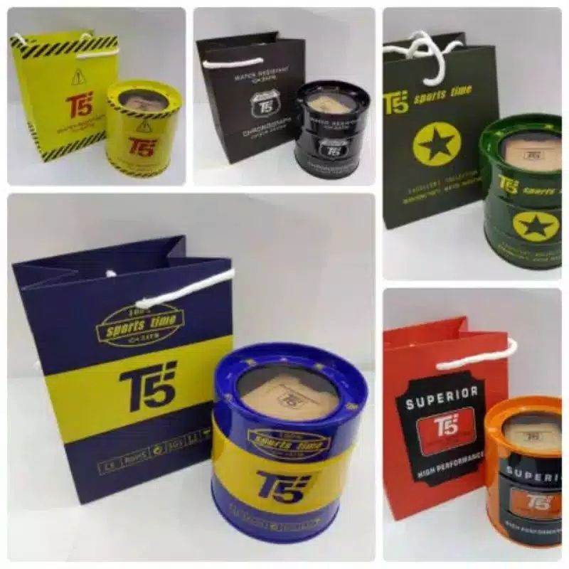 Jam T5 H3673 original bergaransi free tin box