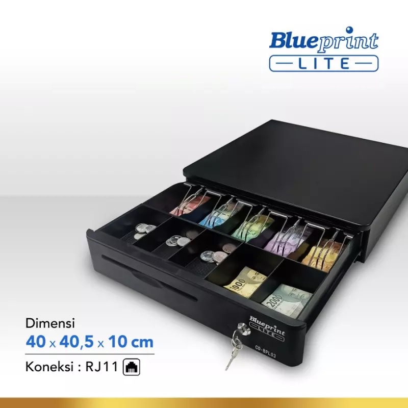 Blueprint CD-BPL03 Cash Drawer Laci Kasir Besar Tempat Penyimpanan Uang