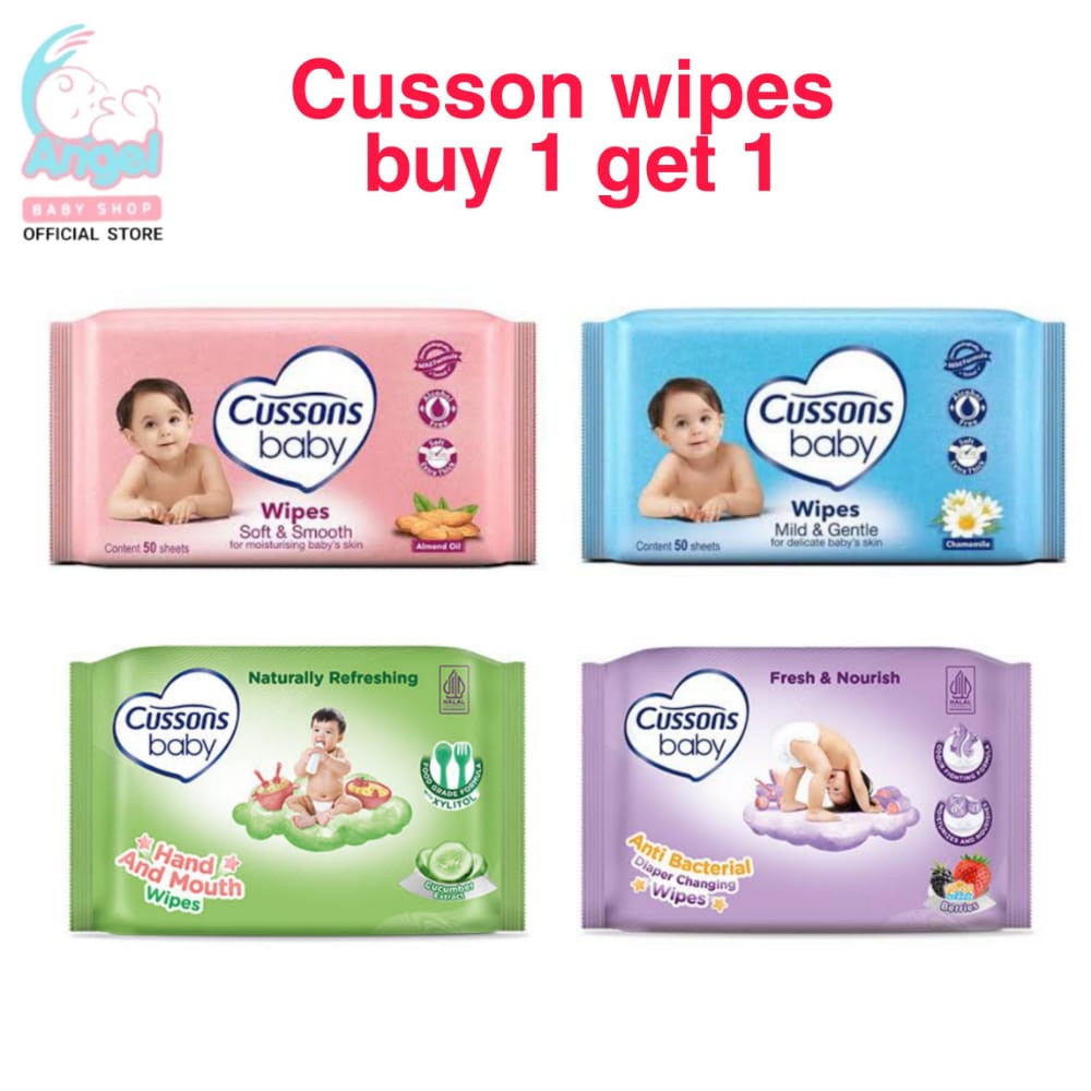 CUSSONS WIPES TISU BASAH I  HIJAU/UNGU/BIRU/PINK