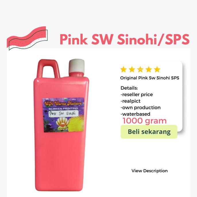 

Biang Warna Sablon Kain/Baju Pigmen Pink 1Kg