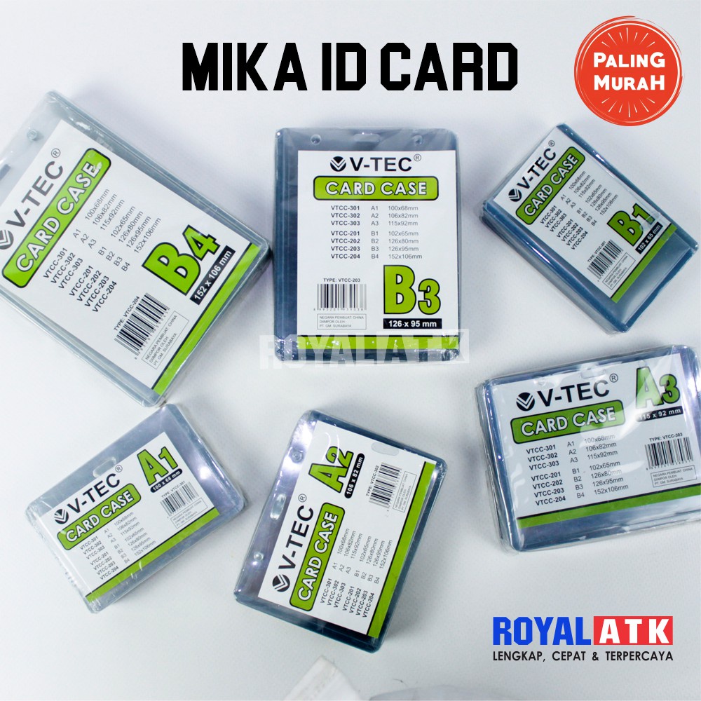 

(20 Pcs) VTEC Plastik Mika Id Card Seminar Vtec / Name Tag VTEC / Glue Card VTEC / VTEC Keplek Mika Id Card A1 A2 A3 B1 B2 B3 B4