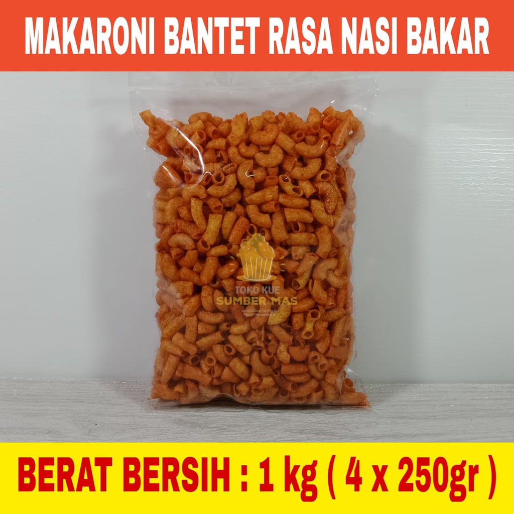 MAKARONI BANTET - MAKARONI BANTAT- 1 KG / RASA NASI GORENG / MAKRONI / MACARONI / KILOAN