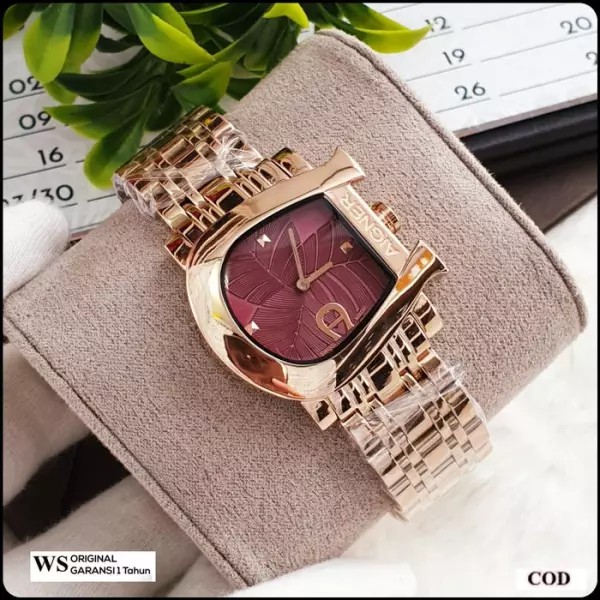 Jam Tangan Wanita Aigner Original Type : A1800 Baterai