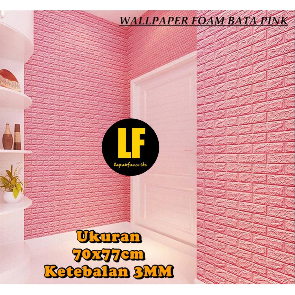 AA Wallpaper Dinding Bata 3D Foam 70cm x 77cm Premium Wallpaper Tebal 3MM-6