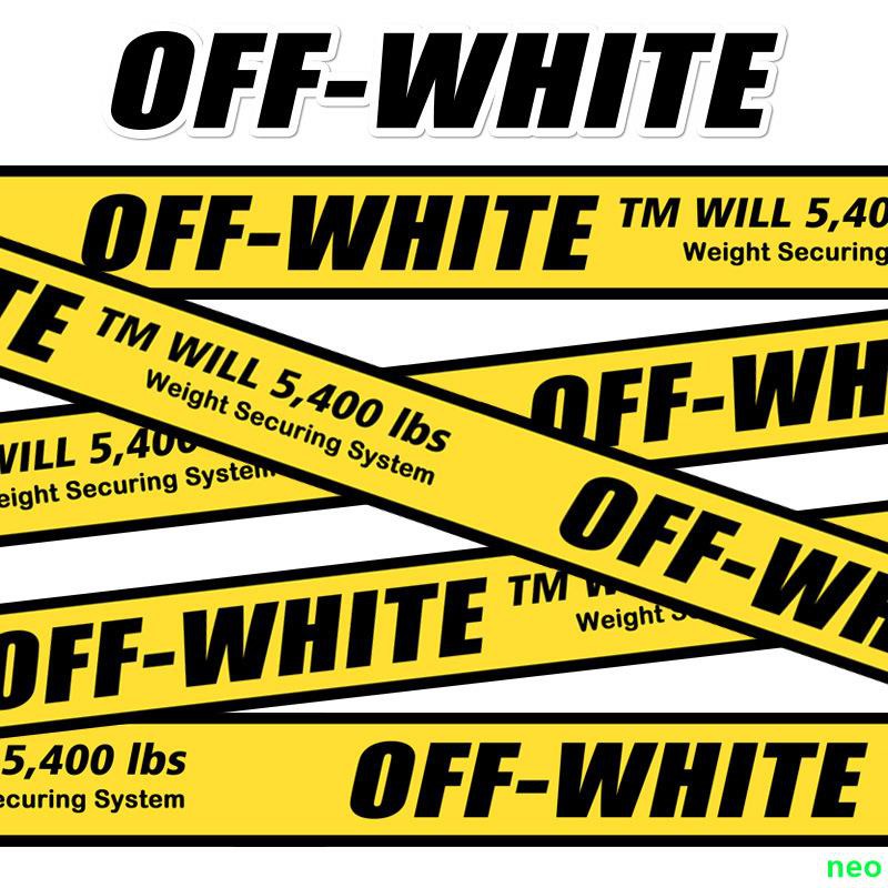 Stiker Tulisan Off White Tahan Air Untuk Dekorasi Koper Stiker Tulisan Off White Tahan Air Untuk Dekorasi Koper