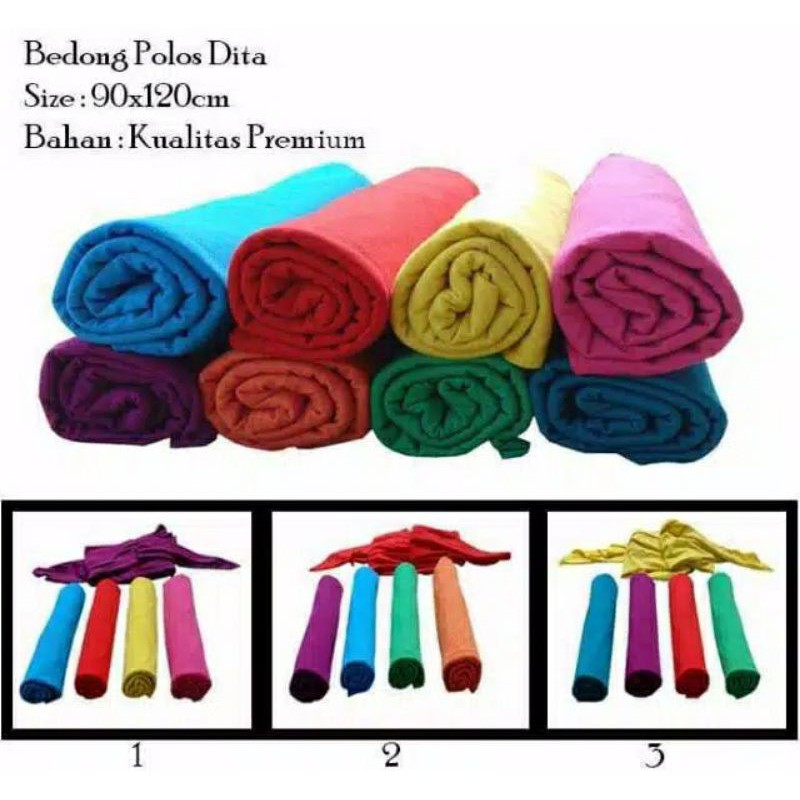 Bedong rainbow PREMIUM isi 3/Bedong segi empat/bedong instan