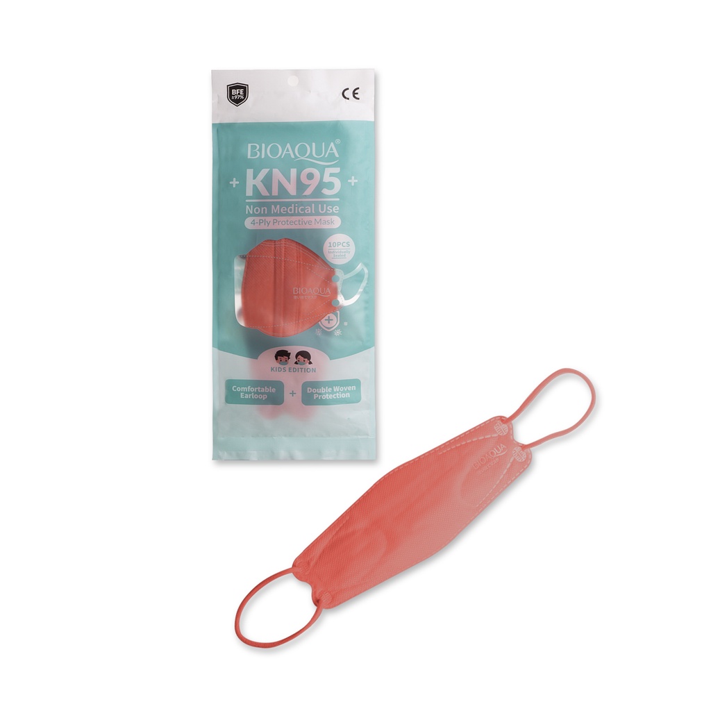 BIOAQUA Kids Masker Earloop Anak Original Disposable Mask Kesehatan Medis Kf 94 Murah Tebal 10 Pcs