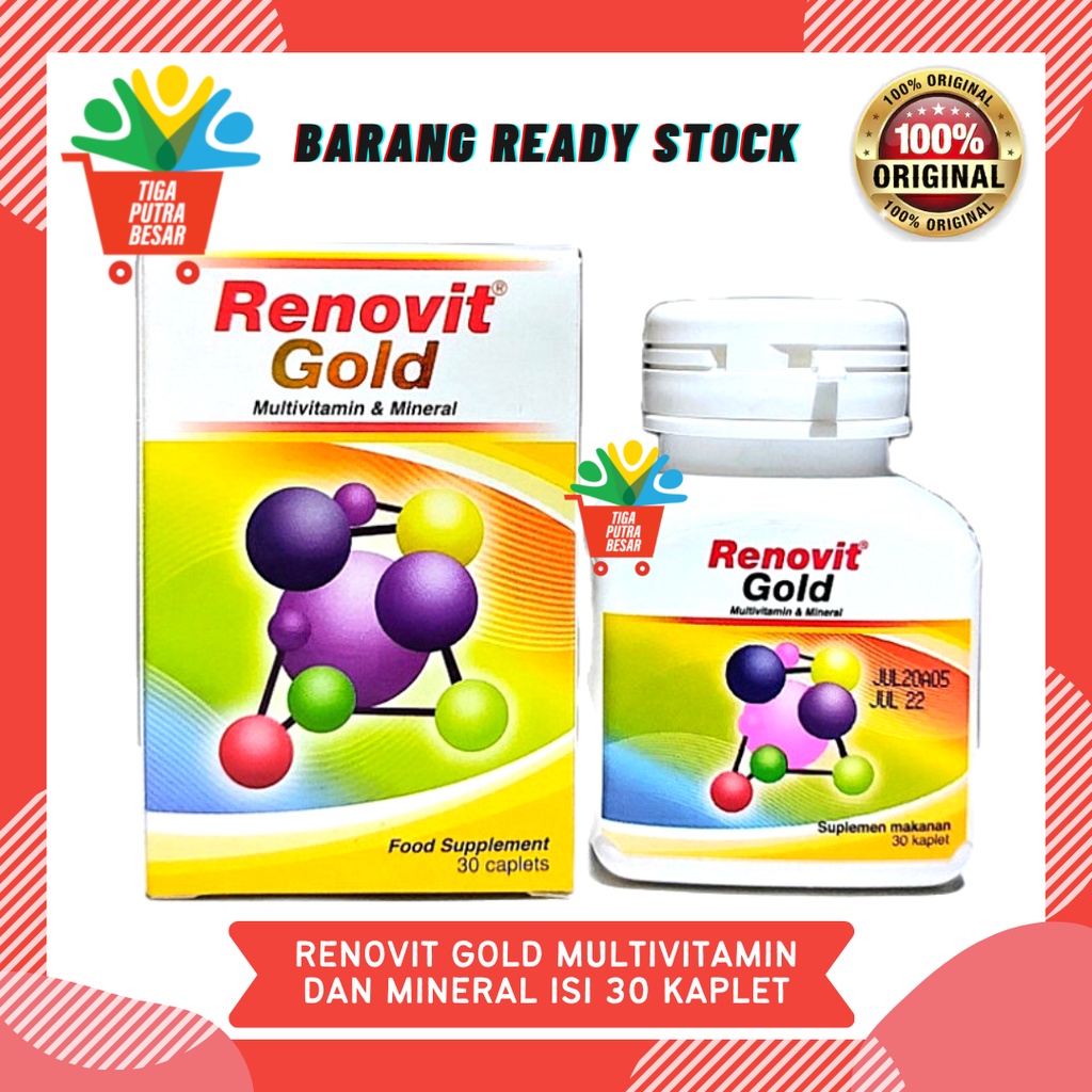 RENOVIT GOLD MULTIVITAMIN &amp; MINERAL ISI 30 KAPLET / SUPLEMEN MAKANAN