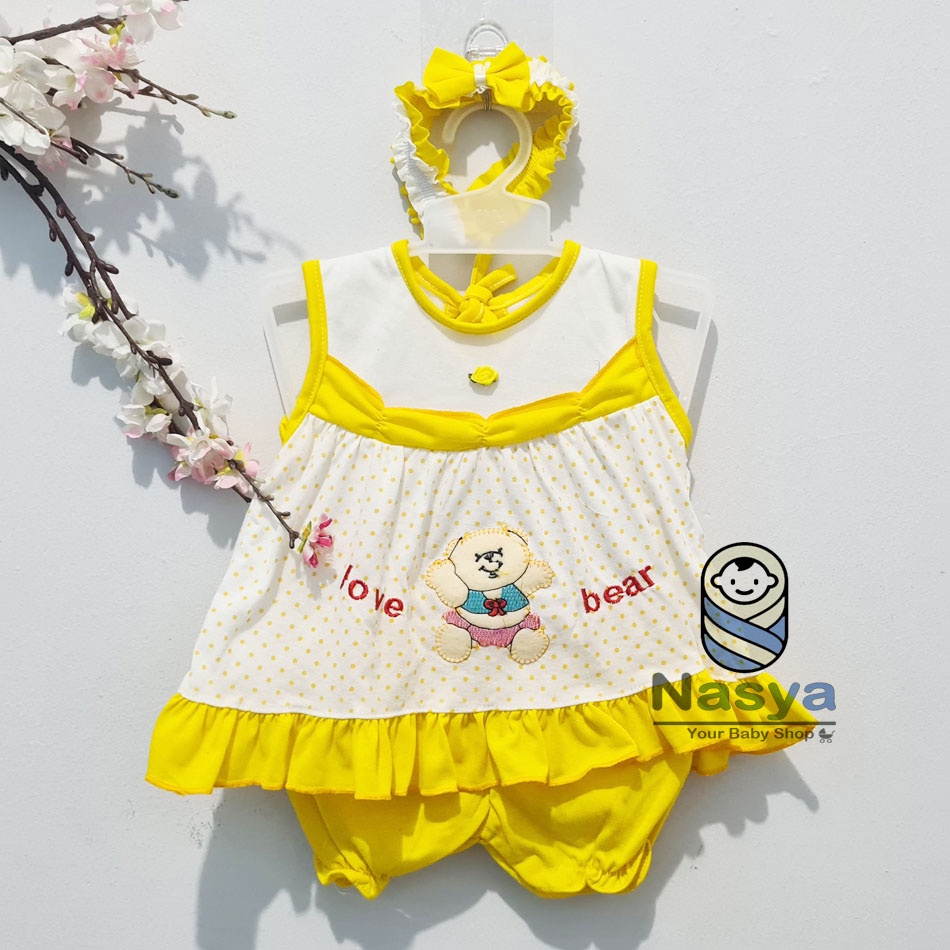 [P-016] Baju Bayi 0-6 m / Setelan Bayi Perempuan Motif Cartoon