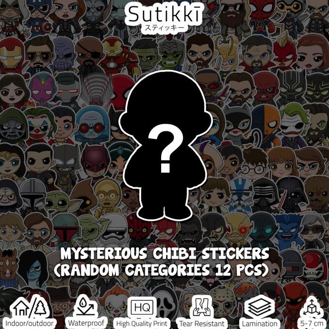 

Mysterious Chibi Sticker Pack Isi 12 pcs Stiker Laptop Random Karakter sukik90 Diminati Banget