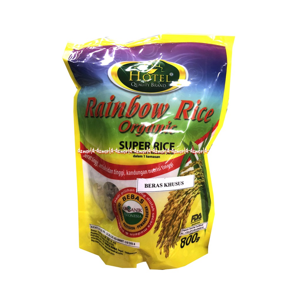 Hotel Rainbow Rice Organic Super Rice Beras Khusus 800gr Beras Antioksidan