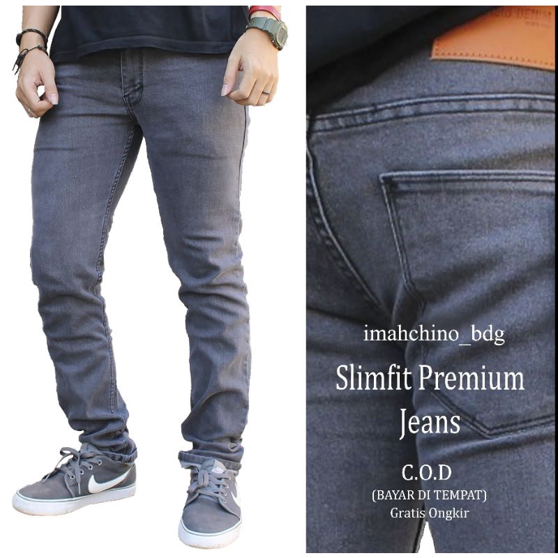 Celana Jeans Pria Jumbo Simple Slimfit Jeans Premium Original Big Size S-5XL 27-42