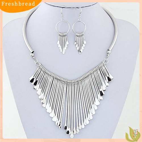 Fresh| Set Perhiasan Kalung Choker Dengan Liontin Rumbai Untuk Wanita