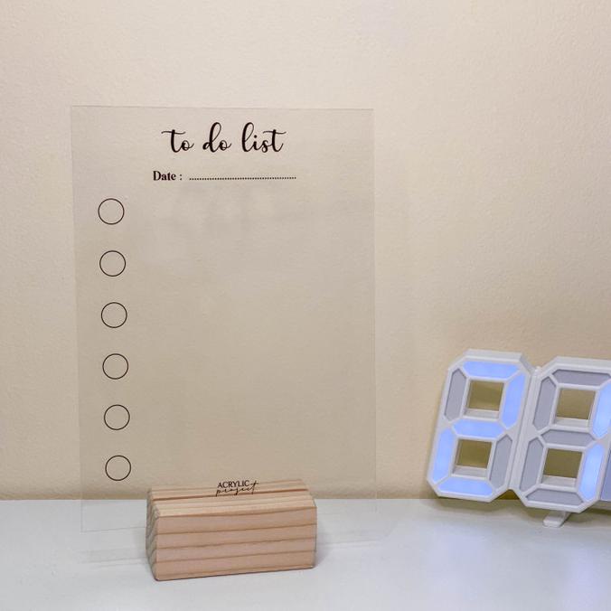 

Acrylic Planner TO DO LIST Akrilik (DESK EDITION) - Acrylic saja Kode 870