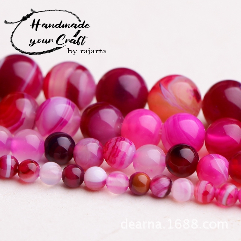 7.7 BIG SALE Pinkd Stripe Agate Loose Beads