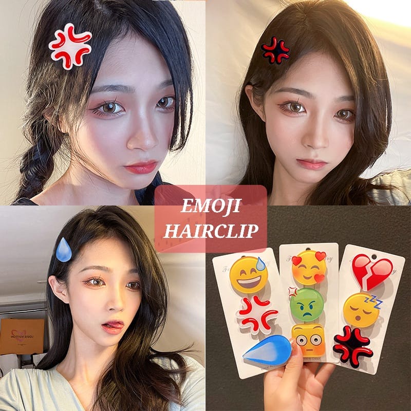 EMOJI HAIR CLIP JEPIT RAMBUT KOREA IMPOR LUCU AKSESORIS FASHION