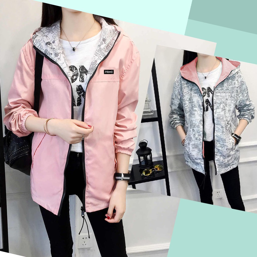 Jaket Parka BB Full Printing Jaket Parasut Wanita Jaket Parka BB Full Printing Jaket Parasut Wanita