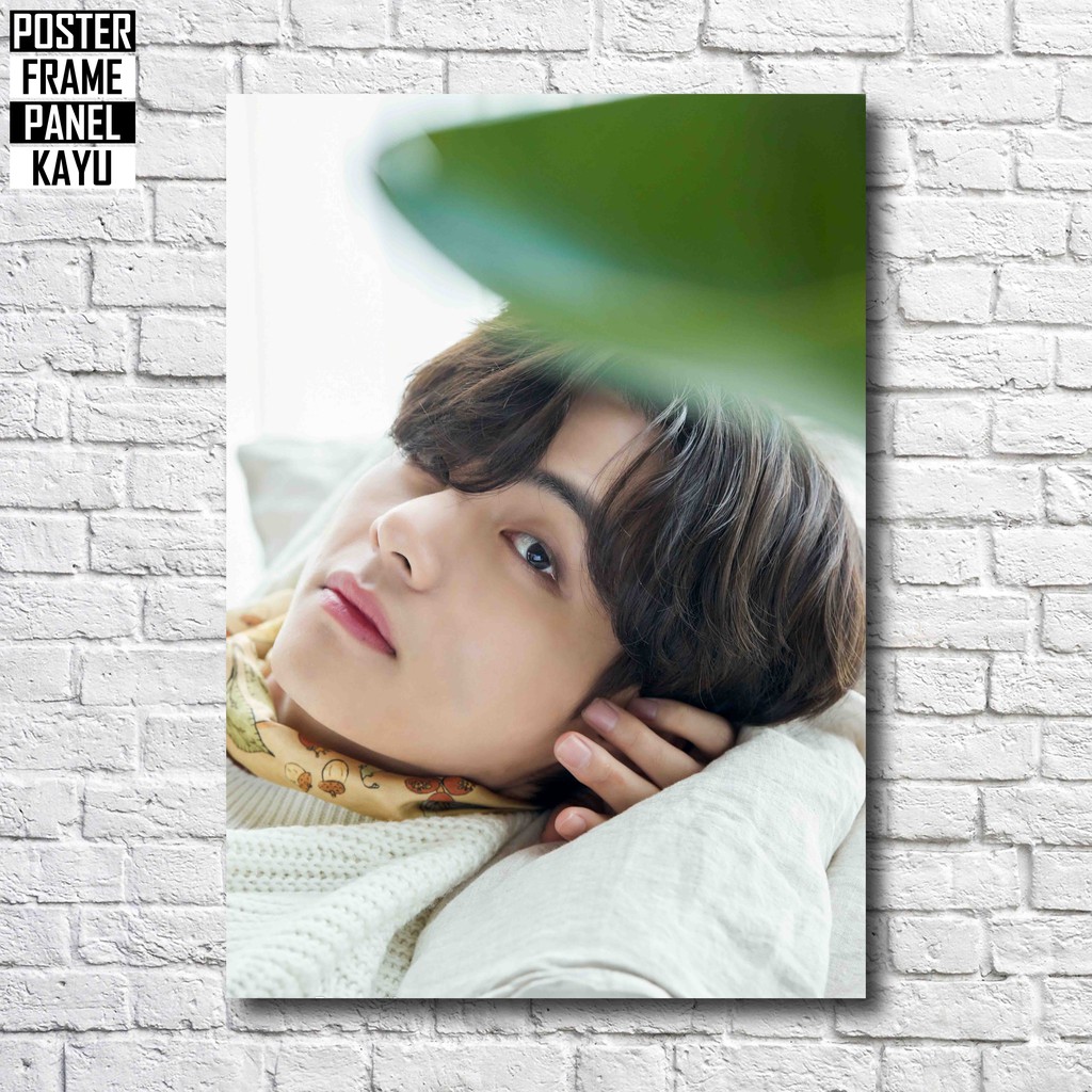 Poster BTS V DICON Frame Kayu Solid A4 V224