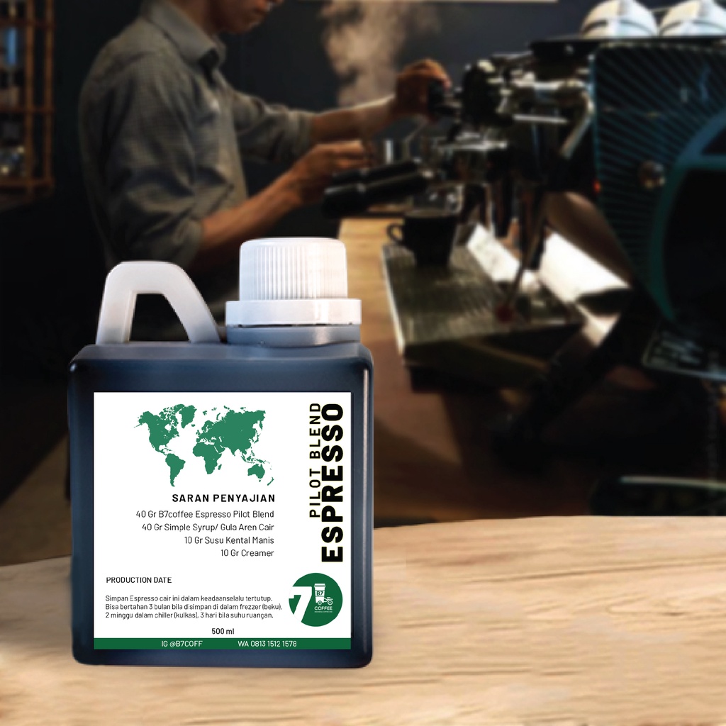 

[GRAB/GOJEK] Espresso Cair Kafein / Konsentrat Kopi 500 ml - Pilot Blend