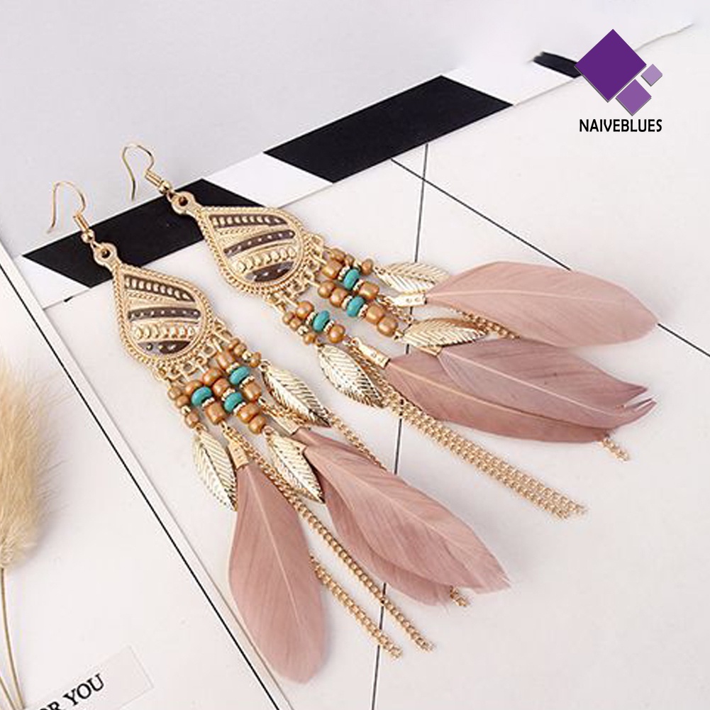 Anting Kait Gantung Panjang Gaya Vintage Elegan Untuk Wanita