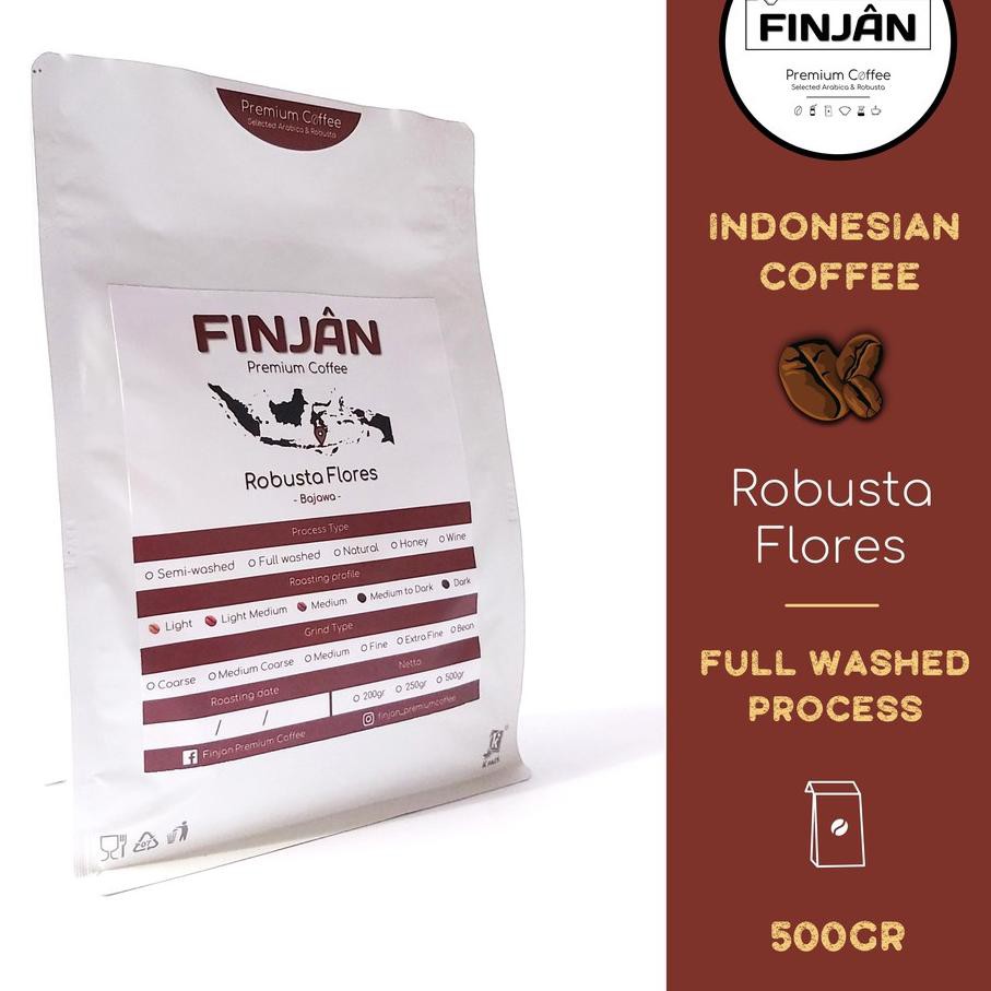 

Kirim Sekarang ❁ Kopi Robusta Flores | Full Washed Process 200g-500g | Finjan Premiun Coffee,,,
