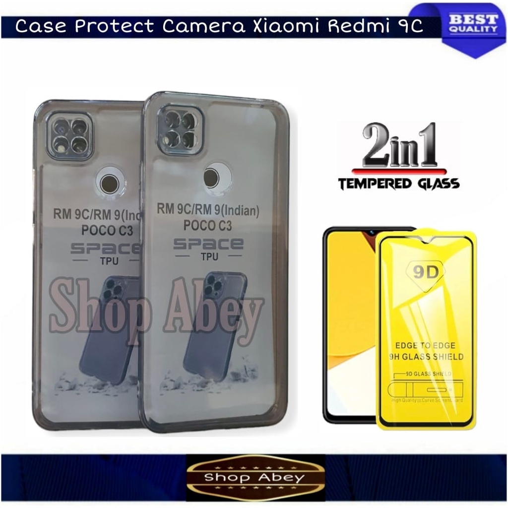 Promo Clear Case Xiaomi Redmi 9C Transparant Case Original Protect Camera Free Anti Gores Layar, Xia