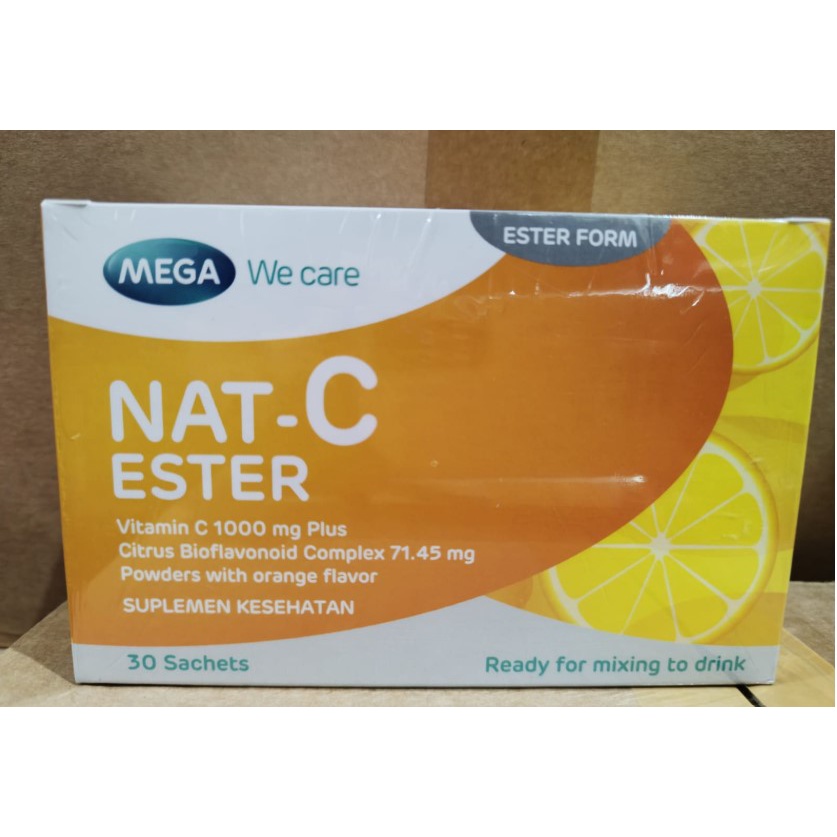 Mega We Care NAT C Ester 1000 mg VIT C 30 sachets - 1 BOX