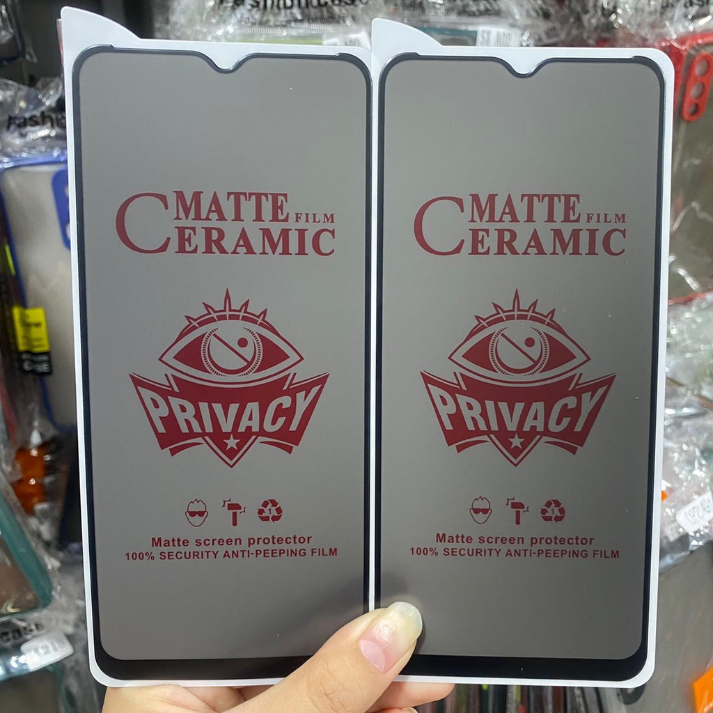 Realme C15 C12 C11 C25 C21 C20 C11 2021 C21Y C25Y C35Tempered Glass Anti Gores Ceramic PRIVACY SPY Matte Anti Pecah