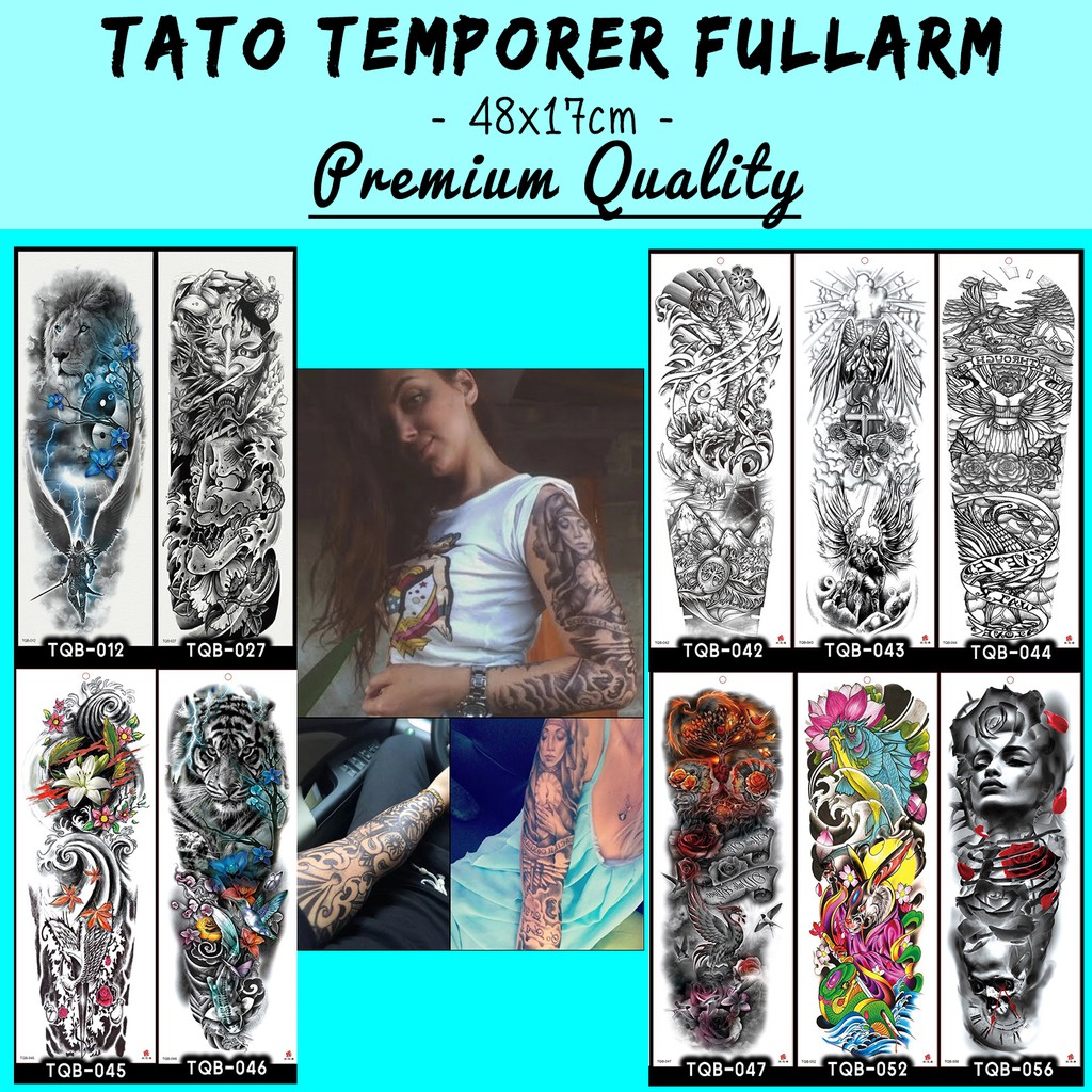 TATO FULLARM FULL ARM TEMPORER TERBARU 3D 2019 NEW MOTIF TEMPORARY
