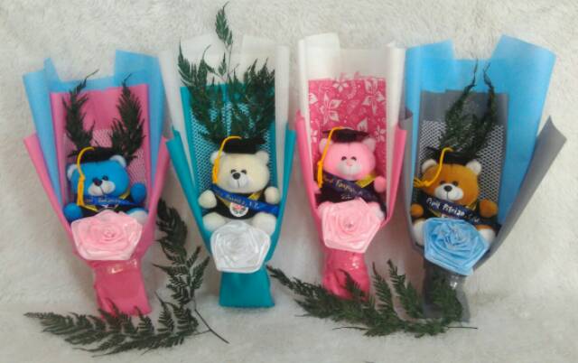 BUKET BONEKA WISUDA MURAH / HAND BUQUET MURAH / HADIAH WISUDA / BUKET BUNGA