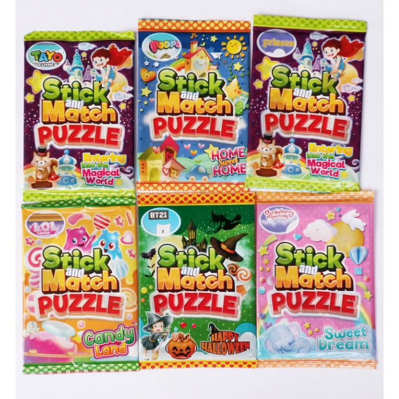 Mainan Anak Edukatif Stick &amp; Match Puzzle Spons Karakter Murah