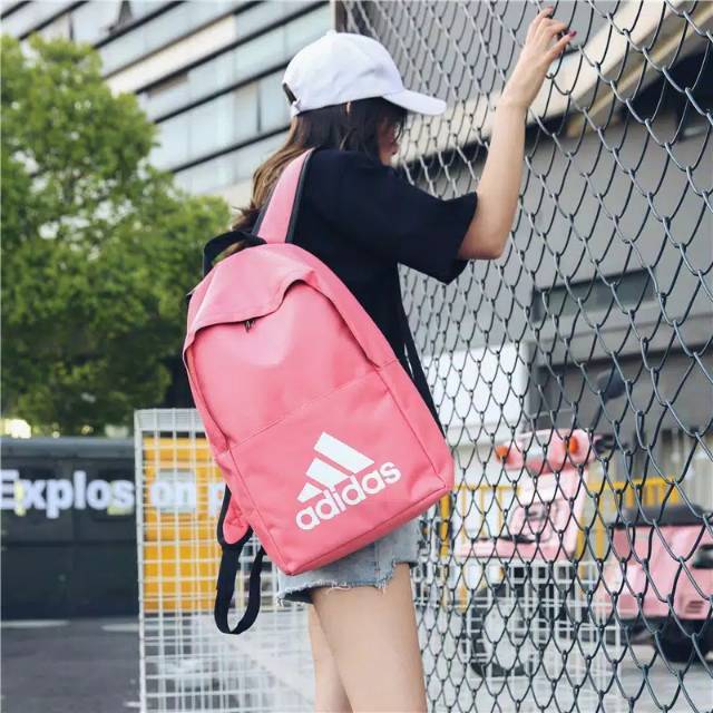 Tas Punggung Wanita Nilon Tahan Air Baru Tas Travel Wanita Tas Sekolah untuk Remaja Perempuan Tas Buku Warna Solid Tas Buku Mochila