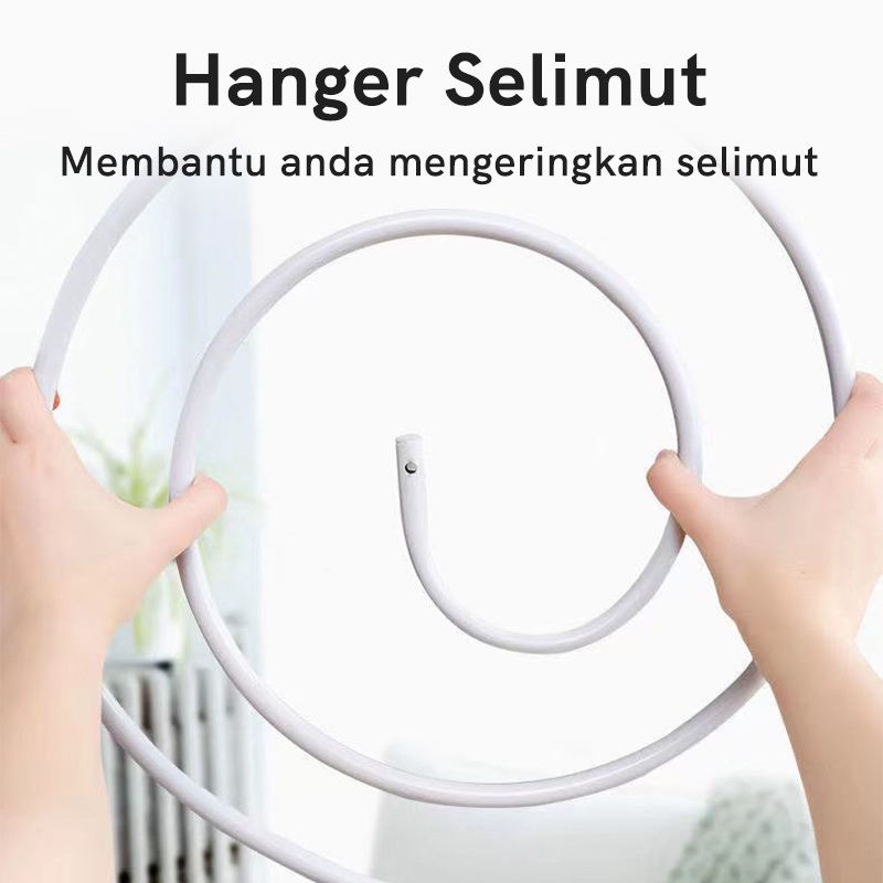 PM kokoh Jemuran Selimut, Gantungan Sprei, Hanger Selimut, Pengering Selimut - Sprei Spiral rajatokomurah MURAH