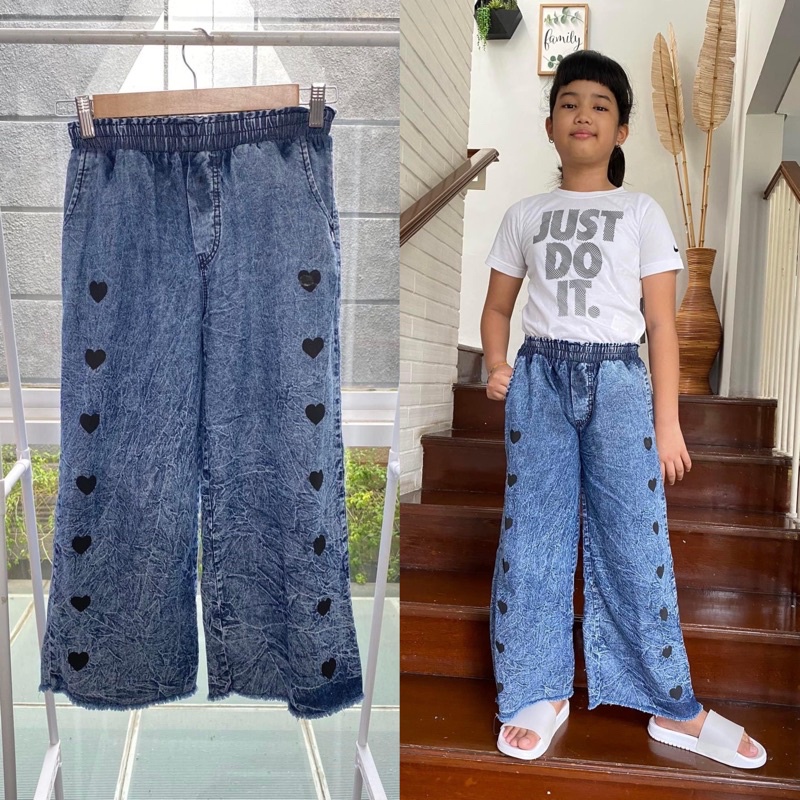 Celana Kulot Denim Anak ll Little Jofin