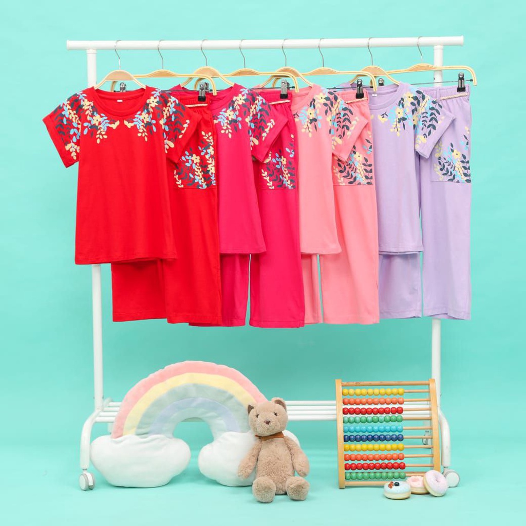 Ready Stok Pakaian Anak Teen Piccolino Set Kulot Longpant Baju Celana Original