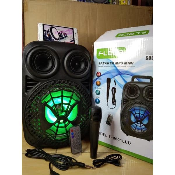 speaker bluetooth FLECO F-8602 / 8601 LED FREE MIC REMOTE