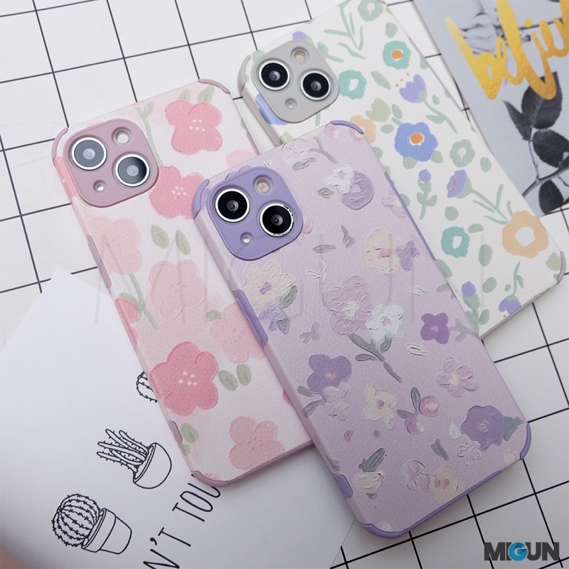 New! (1) Leather Flower Case - Softcase fullcover For iPhone 11 12 13 MINI PRO PROMAX X XR XSMAX 7+ 8+ 7 8 SE2020